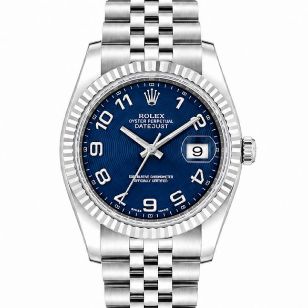 Rolex Datejust 36MM 116234 18Kt White Gold Bezel Watch